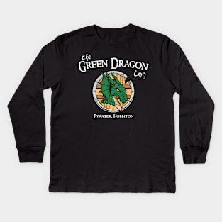 Dragon Inn (Black Print) Kids Long Sleeve T-Shirt